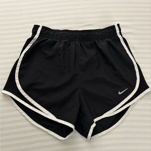 Nike Women's Black and White Athletic Shorts